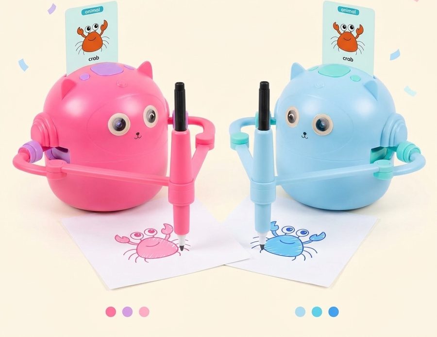 Robot dessinateur Mimo rose et bleu